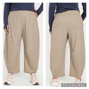 Old Navy Wide-Leg Elastic-Waist Pants in Taupe